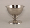 Picture of Compote Bowl Vase Nickel Plated Cast Aluminum Set/2 | 6"D x 5.25"H | Item No.51313X  SOLD AS IS