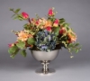 Picture of Compote Bowl Vase Nickel Plated Cast Aluminum Set/2 | 6"D x 5.25"H | Item No.51313X  SOLD AS IS