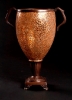 Picture of Gold Vase Mosaic Glass Cone Metal Base with Handles  | 8"Dx16.5"H |  Item No. 66131