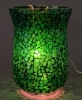 Picture of Green Vase or Votive Candle Holder Glass Mosaic Pattern  | 6"Dx8"H |  Item No. 67110