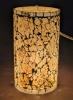 Picture of Sea-Green Vase Glass Chips in Mosaic  Pattern with Pearl Beads Set/2  |4.5"Dx8"H | Item No. 24423