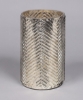Picture of Silver Mercury Glass Cylinder Vase with Lines Set/2   |4.75"Dx8.25"H |  Item No. 16061