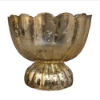 Picture of Gold Mercury Glass Bowl Dry Flower Arrangement Lotus Shape Set/6 | 3.5"Dx3"H | Item No. 16058
