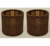 Picture of Brown Bead Votive Candle Holder with Glass Insert Set of 2 | 4"Dx4"H | Item No. 20416