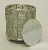 Picture of Silver Bead Votive Candle Holder on Three Ball Feet Set of 4 I 2.75"Dx3.5"H I Item No. 20432