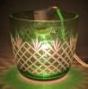Picture of Votive Candle Holder Mesh Cut Color Glass Green Set of 4 |3.25"Dx3"HI  Item No.73124