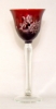 Picture of Votive Candle Holder Tall Cut Color Glass Burgundy Set of 4 I3.75"Dx8"H|  Item No.20632
