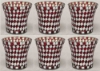 Picture of Votive Candle Holder Mirror Mosaic Flare Red Set of 6  |3"Dx3.25"H|  Item No.22117