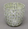 Picture of Votive Candle Holder Mirror Mosaic Cup Silver Set of 6  |2.75"Dx3"H|  Item No.23115