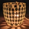 Picture of Votive Candle Holder Mirror Mosaic Cup Silver Set of 6  |2.75"Dx3"H|  Item No.23115