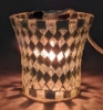 Picture of Votive Candle Holder Mirror Mosaic Flare Silver Set of 6  |3"Dx3.25"H|  Item No.23117
