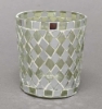 Picture of Votive Candle Holder Mirror Mosaic Taper Silver  Set of 6  |2.5"Dx3"H|  Item NO.23118