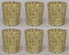 Picture of Votive Candle Holder Mirror Mosaic Taper Gold  Set of 6  | 2.5"Dx3"H |  Item No. 46118