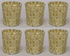 Picture of Votive Candle Holder Mirror Mosaic Taper Gold  Set of 6  |2.5"Dx3"H|  Item No.46118