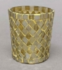 Picture of Votive Candle Holder Mirror Mosaic Taper Gold  Set of 6  | 2.5"Dx3"H |  Item No. 46118