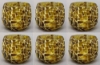 Picture of Votive Candle Holder Chip Mosaic Octagon Brown  Set of 6  |3.25"Dx3"H|  Item No.68116