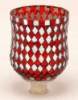 Picture of Peg Votive Candle Holder Mirror Mosaic Red Set of 4  |3"Dx4.25"H|  Item No.22264