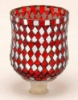 Picture of SOLD Peg Votive Candle Holder Mirror Mosaic Red Set of 4  |3"Dx4.25"H|  Item No.22264