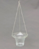 Picture of Hanging Votive Holder Clear Embossed Glass on Silver Chain Set of 4  |5"Dx13.5"H|  Item No.20855