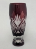 Picture of Ruby Red Bud Vase Cut Glass Wedding Decoration Wine Flute Set/2  | 2.25"Dx6.5"H | Item No. 20629