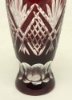 Picture of Ruby Red Bud Vase Cut Glass Wedding Decoration Wine Flute Set/2  | 2.25"Dx6.5"H | Item No. 20629