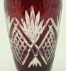 Picture of Ruby Red Bud Vase Cut Glass Wine Glass Shape Set/2  | 2.25"Dx6.5"H | Item No. 20629