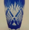 Picture of Cobalt Blue Bud Vase Cut Glass Wedding Decoration Wine Flute Set/2  | 2.25"Dx6.5"H | Item No. 20649