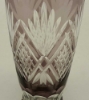 Picture of Amethyst Color Bud Vase Cut Glass Wine Glass Shape Set/2  | 2.25"Dx6.5"H | Item No. 20659