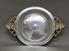 Picture of Tray Aluminum with Brass Handles Round  Set/2 | 8"Dia x 10"Wide |  Item No. 14060