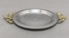 Picture of Tray Aluminum with Brass Handles Round  Set/2 | 8"Dia x 10"Wide |  Item No. 14060