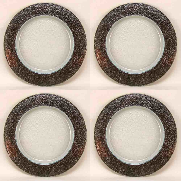Picture of Charger Plate Glass Round with Black Border Set/4  | 13"Diameter |  Item No. 20515