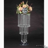 Picture of Crystal Floral Stand w/ Clear Stem, Round Top, and Stem Length Graduated Crystal Bead Strands | 14"D x 36" H | Item No. 20247 |