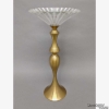 Picture of Brushed Gold Floral Contemporary Stand with Glass Bowl  | 11"D x 24"H | Item No. 26103