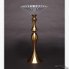 Picture of Brushed Gold Floral Contemporary Stand with Glass Bowl  | 11"D x 24"H | Item No. 26103