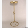 Picture of Wrought Iron Floral Stand w/ Tray Painted Matte Gold  Set/2 | 10"D x 28" H | Item No. 10751A