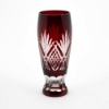 Picture of Ruby Red Bud Vase Cut Glass Wedding Decoration Wine Flute Set/2  | 2.25"Dx6.5"H | Item No. 20629