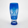 Picture of Cobalt Blue Bud Vase Cut Glass Wedding Decoration Wine Flute Set/2  | 2.25"Dx6.5"H | Item No. 20649