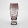Picture of Amethyst Color Bud Vase Cut Glass Wine Glass Shape Set/2  | 2.25"Dx6.5"H | Item No. 20659