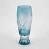 Picture of Light Blue Bud Vase Etched Glass Wine Glass Shape Set/2  | 2.25"Dx6.5"H | Item No. 20669