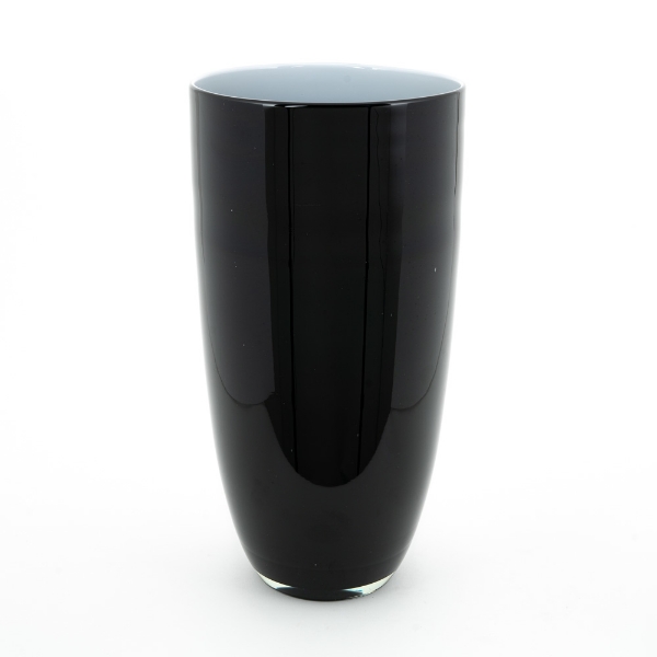 Picture of Black Vase Glass Tapered Cone Floral Centerpiece  | 7"Dx14"H |  Item No. 12205