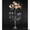 Picture of Candelabra Crystal Four Arms and Bowl | 20"W x 33.5"H | Item No. 20217 FREE SHIPPING