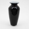 Picture of Black Vase Glass Taper with Rim Floral Centerpiece Set/2  | 4"Dx10"H | Item No. 12204