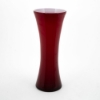Picture of Red Vase Glass Concave Shaped Floral Centerpiece  Set/2  | 6.25"Dx15.5"H |  Item No. 12403