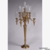 Picture of Matte Gold Metal Candelabra Nine Light with Hurricane Shades | 22"W x 41"H | Item No. 26101