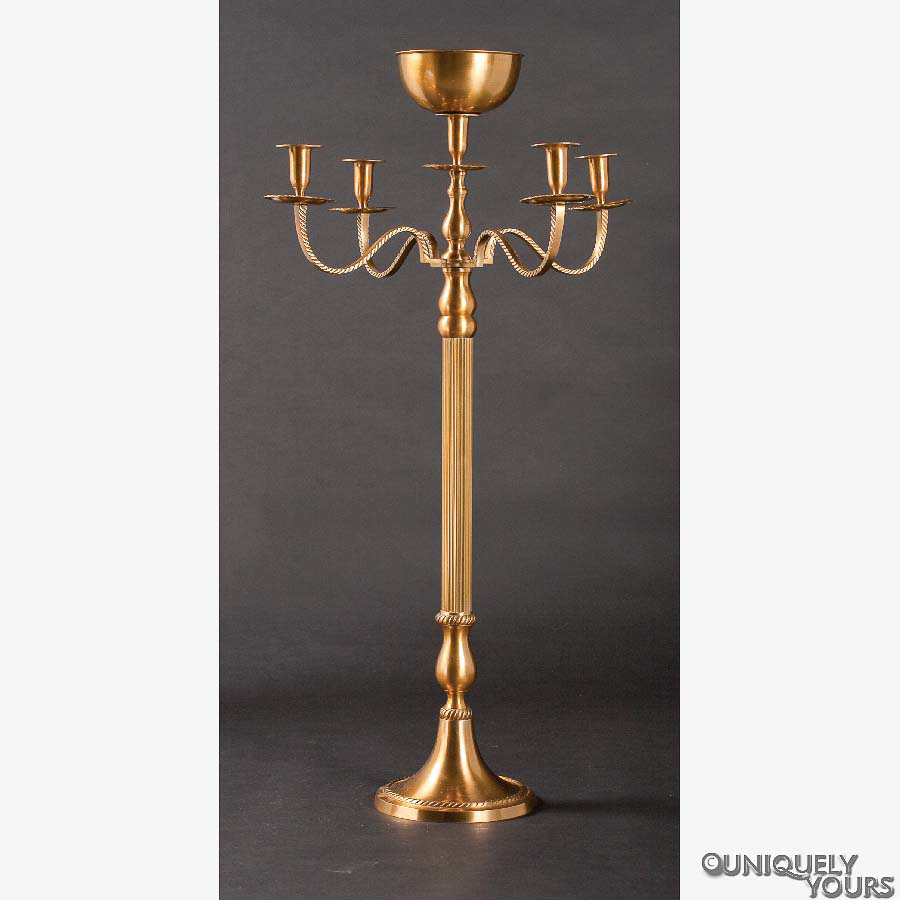 Antique Gold Candelabra with four arms and bowl 36"H37580Home