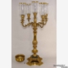Picture of Antique Gold on Brass Candelabra 4 Light & Bowl or 5 Lights | 17.5"W x 35"H | Item No. 37591