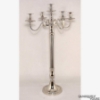 Picture of Nickel Plated on Brass Candelabra 4 Light & Bowl + Glass Votives | 16.5"W x 36"H | Item No. 79580