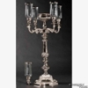 Picture of Nickel Plated on Brass Candelabra 4 Light & Bowl or 5 Light | 17.5"W x 35"H | Item No. 79591