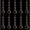 Picture of Crystal Bead Hanger 3-Beads and Faceted Pear Pendant Set/10  | 4"Long | Item No. 20264