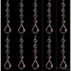 Picture of Crystal Bead Hanger 4-Beads and Faceted Pear Pendant  Set/10  | 4.5"Long | Item No. 20265